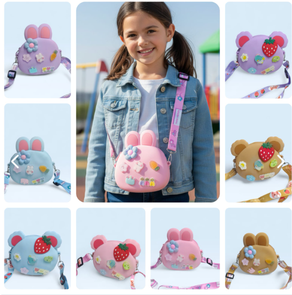 👜 Mini Bolso de Silicona para Niñas 💖💖